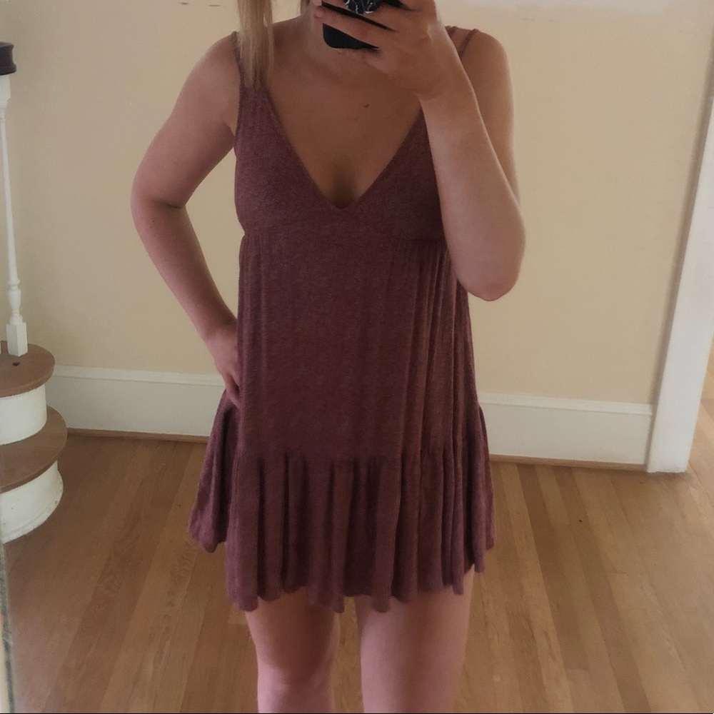 Maroon mini dress